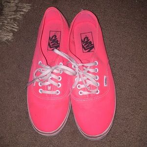 Neon pink low profile Vans